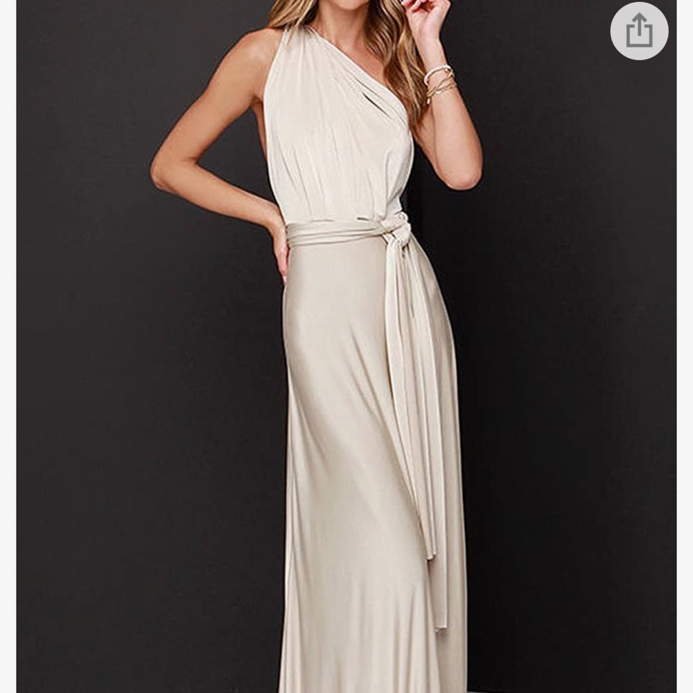 Cream wrap dress